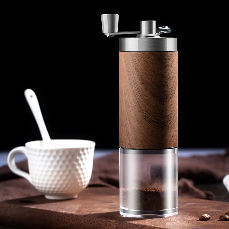 GIANXI Manual Coffee Grinder Portable Wood Grain Wood Coffee Bean Grinder Professional Handmade Coffee Accessories